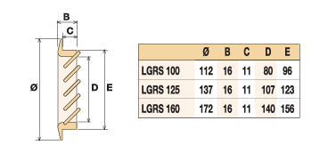 Деревянная вентиляционная решетка, дугласова пихта 110
