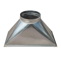 Переход c прямоугольного на круглое сечение (оц. сталь) 300х200-d250