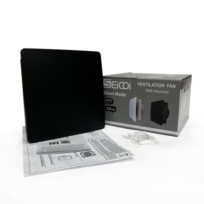 Вентилятор с обратным клапаном Seicoi Floxy Design 100 Matt Black SMAZ04-01