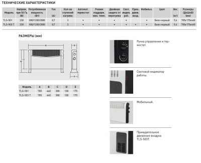 Конвектор Soler Palau TLS-501