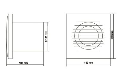 Вытяжной вентилятор Europlast Т100G T (таймер) золото