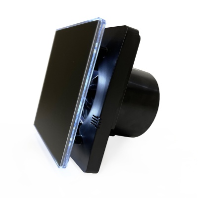 Накладной вентилятор Seicoi 100 Matt Black Glass SNAD04-01A