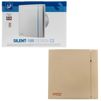 Вентилятор с обратным клапаном Soler Palau SILENT-100 CZ CHAMPAGNE DESIGN 4C
