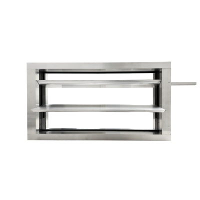 Дроссель-клапан прямоугольный под электропривод (оц. сталь) 800х500